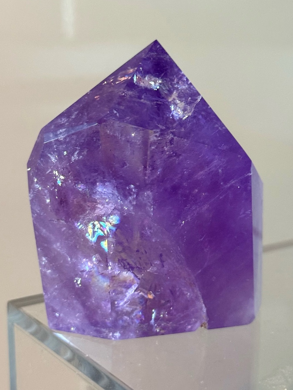 Bolivian Amethyst Chunky Tower with Rainbows